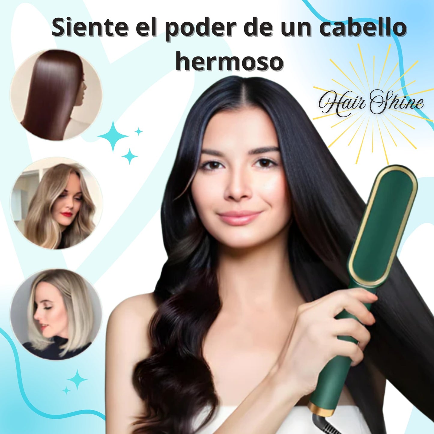 Cepillo Alisador De Cabello Hair Shine™