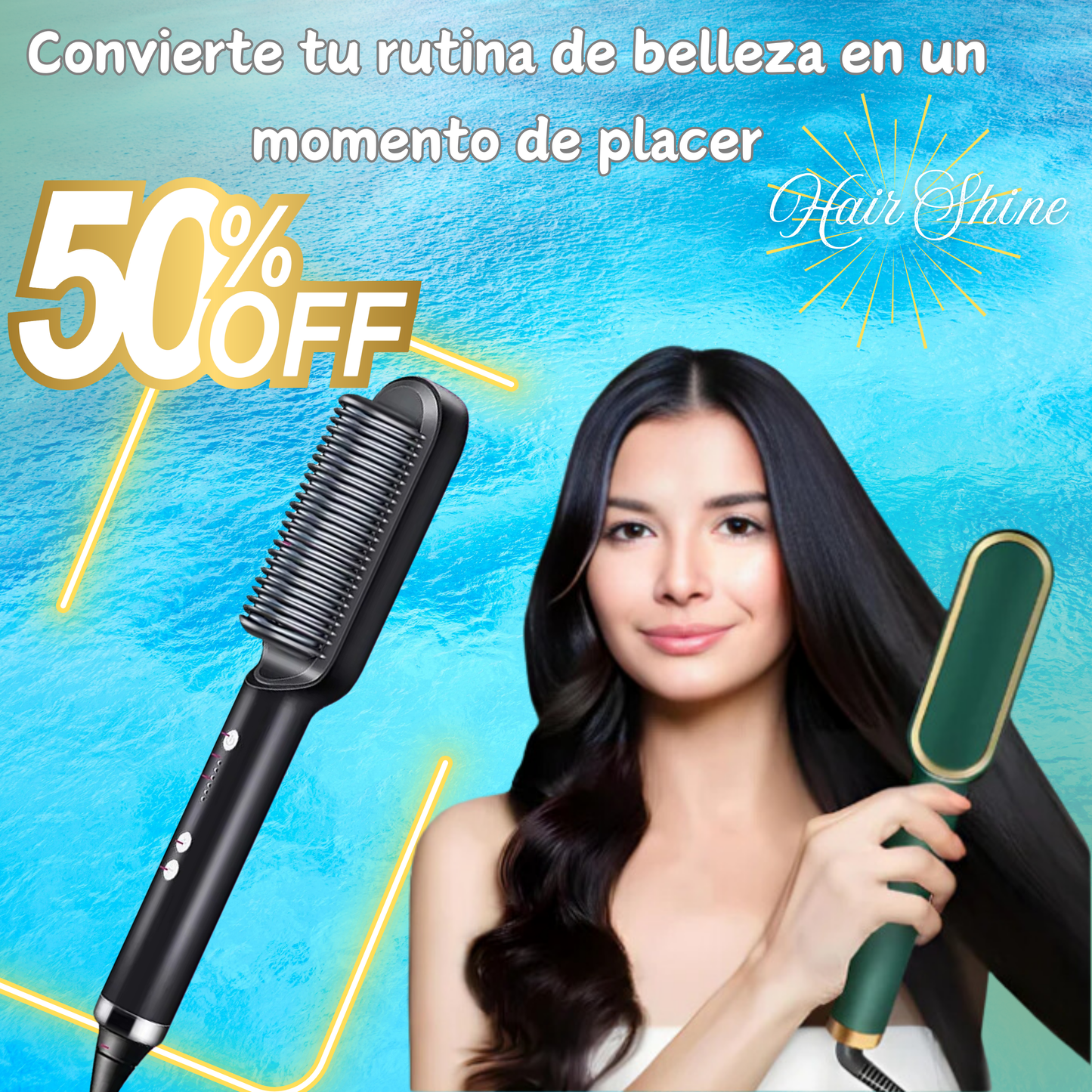 Cepillo Alisador De Cabello Hair Shine™